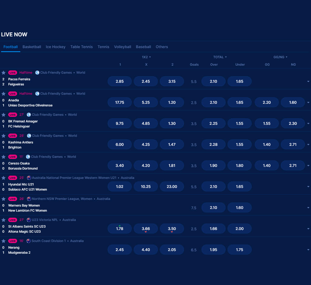 Scommesse sportive di Boomerang Bet su PC Scommesse sportive di Boomerang Bet su PC